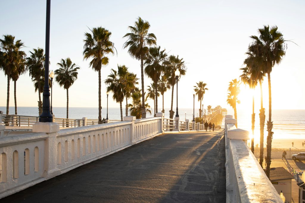 california sunset at the beach