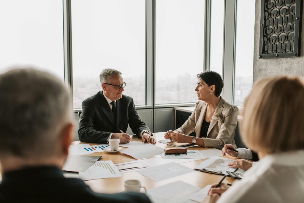 corporate employee meeting