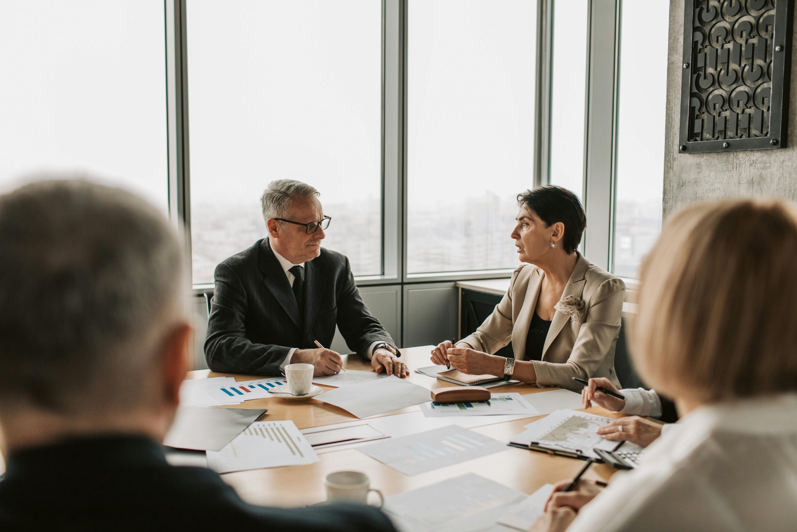 corporate employee meeting