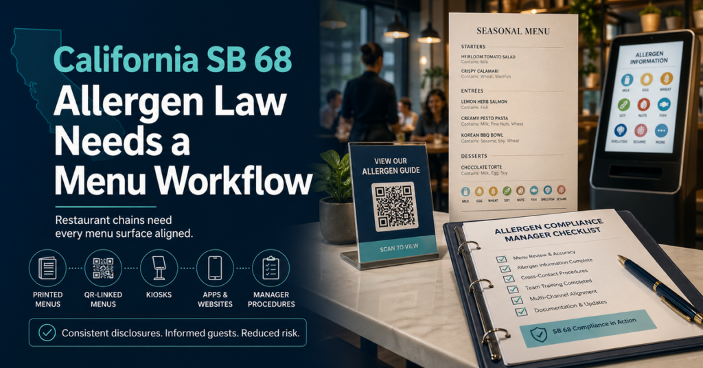 California SB 68 Allergen Law Needs a Menu Workflow