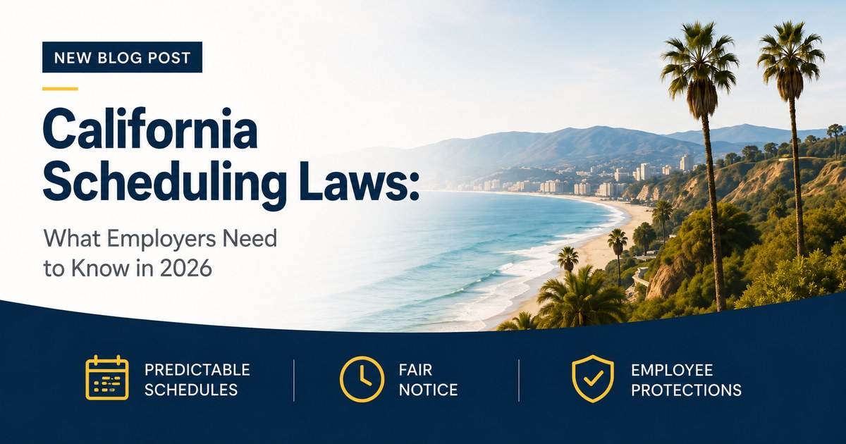 California scheduling laws: what employers need to know in 2026