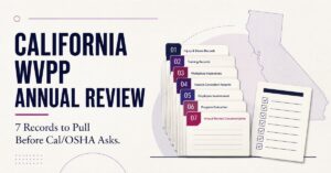 California WVPP annual review: 7 records to pull before Cal/OSHA asks